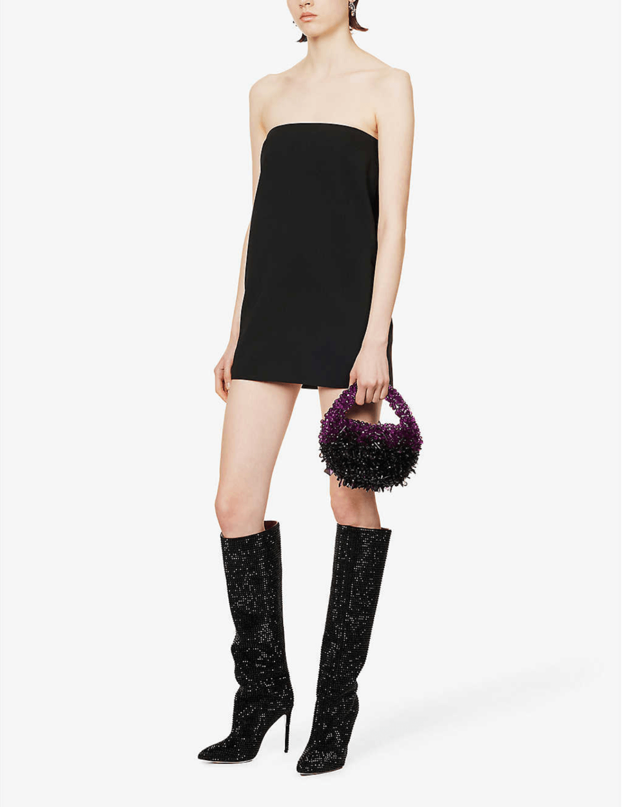 16Arlington Black Blaise Strapless Mini dress - House Of Huntington