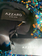 AZZARO Couture Sequin Flattering Party Dress - House Of Huntington