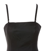 ROTATE Leiza Black Ruffled Satin Oversized Bow Details Mini Dress - House Of Huntington