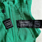 HERVE LEGER Emmalie Green Bandage Halterneck Club Party Swimsuit - House Of Huntington
