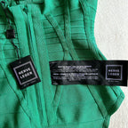 HERVE LEGER Emmalie Green Bandage Halterneck Club Party Swimsuit - House Of Huntington