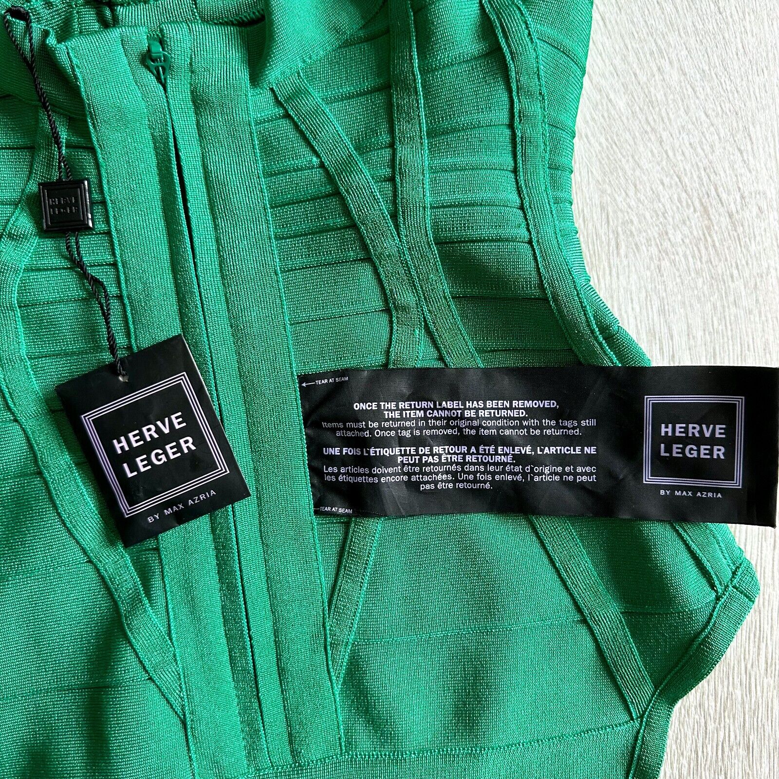 HERVE LEGER Emmalie Green Bandage Halterneck Club Party Swimsuit - House Of Huntington