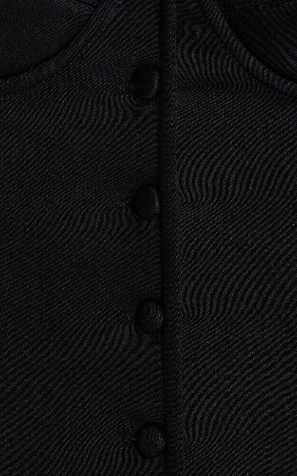 MIRROR PALAIS Black Bustier Button Sweetheart Neck Top - House Of Huntington