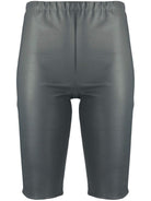 DAVID KOMA Grey Leather Cycling Biker Shorts - House Of Huntington