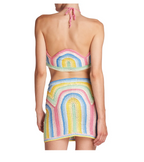 CASABLANCA Tennis Club Pastel Crochet Arch Gradient Top - House Of Huntington