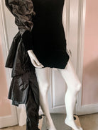 Alexandre Vauthier Black Velvet Dramatic Drape Detail Dress - House Of Huntington
