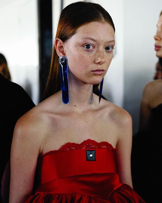 Christopher Kane Lava Gel Large Blue Earrings - House Of Huntington