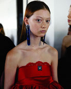 Christopher Kane Lava Gel Large Blue Earrings - House Of Huntington