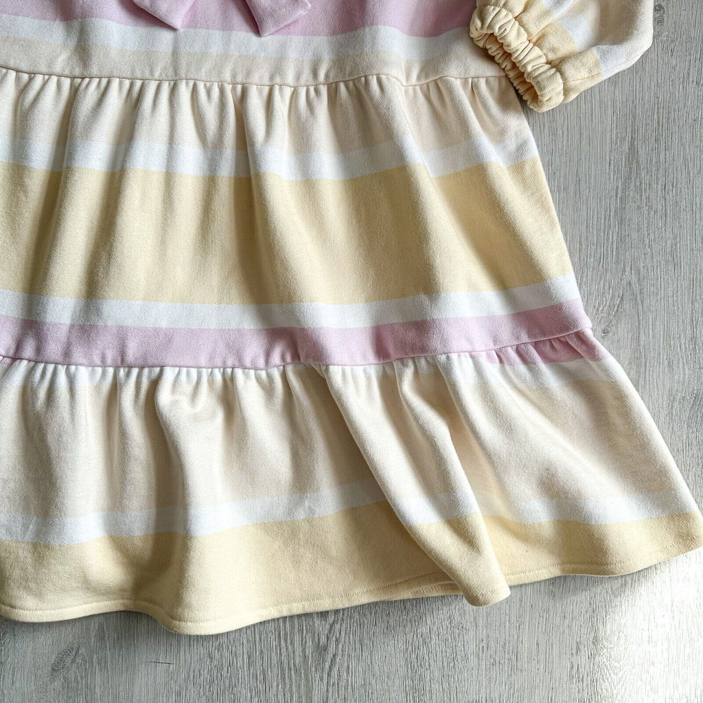 OLIVIA RUBIN Striped Pink Bow Detail Angel Coquette Aesthetic Dress - House Of Huntington