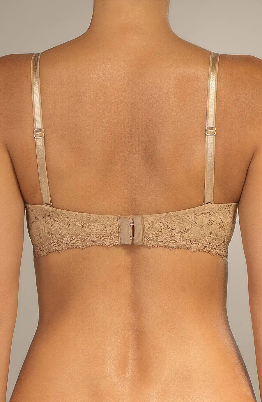 Pain De Sucre Brown Lace Bra in Lua Biscuit