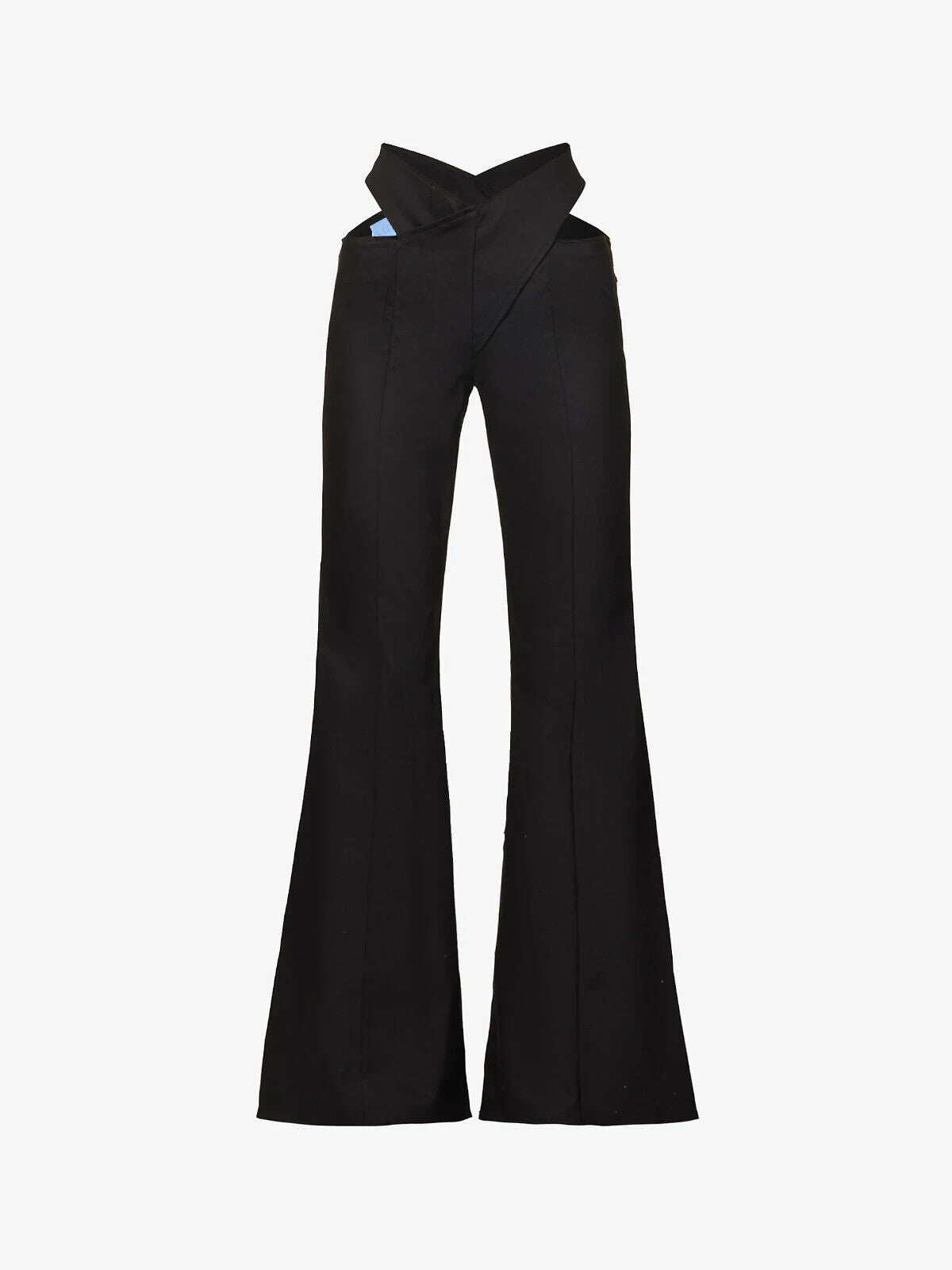 DI PETSA Black Cross Over Flared Trousers - House Of Huntington
