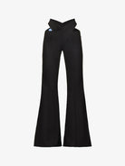 DI PETSA Black Cross Over Flared Trousers - House Of Huntington