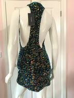 AZZARO Couture Sequin Flattering Party Dress - House Of Huntington