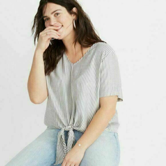 Madewell Novel Top Tie-front en haut Stripe