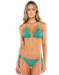 Vix Paula Hermanny Green Swimwear Scales Ripple Skimpy Bikini Bottom - House Of Huntington