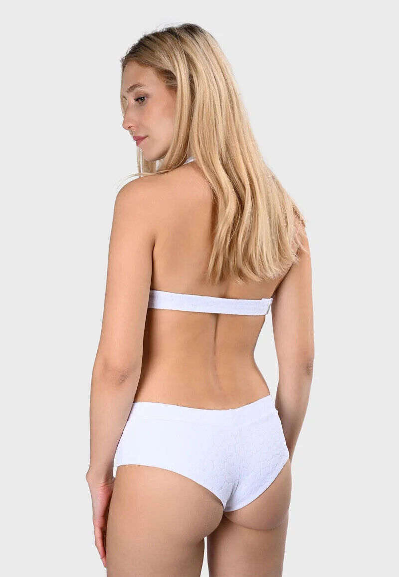 Pain De Sucre White Woven Bikini Bottom in Vence - House Of Huntington