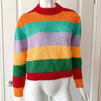 OLIVIA RUBIN Rainbow Colourful Stripe Sweater Cosy Matty Sweater Jumper - House Of Huntington