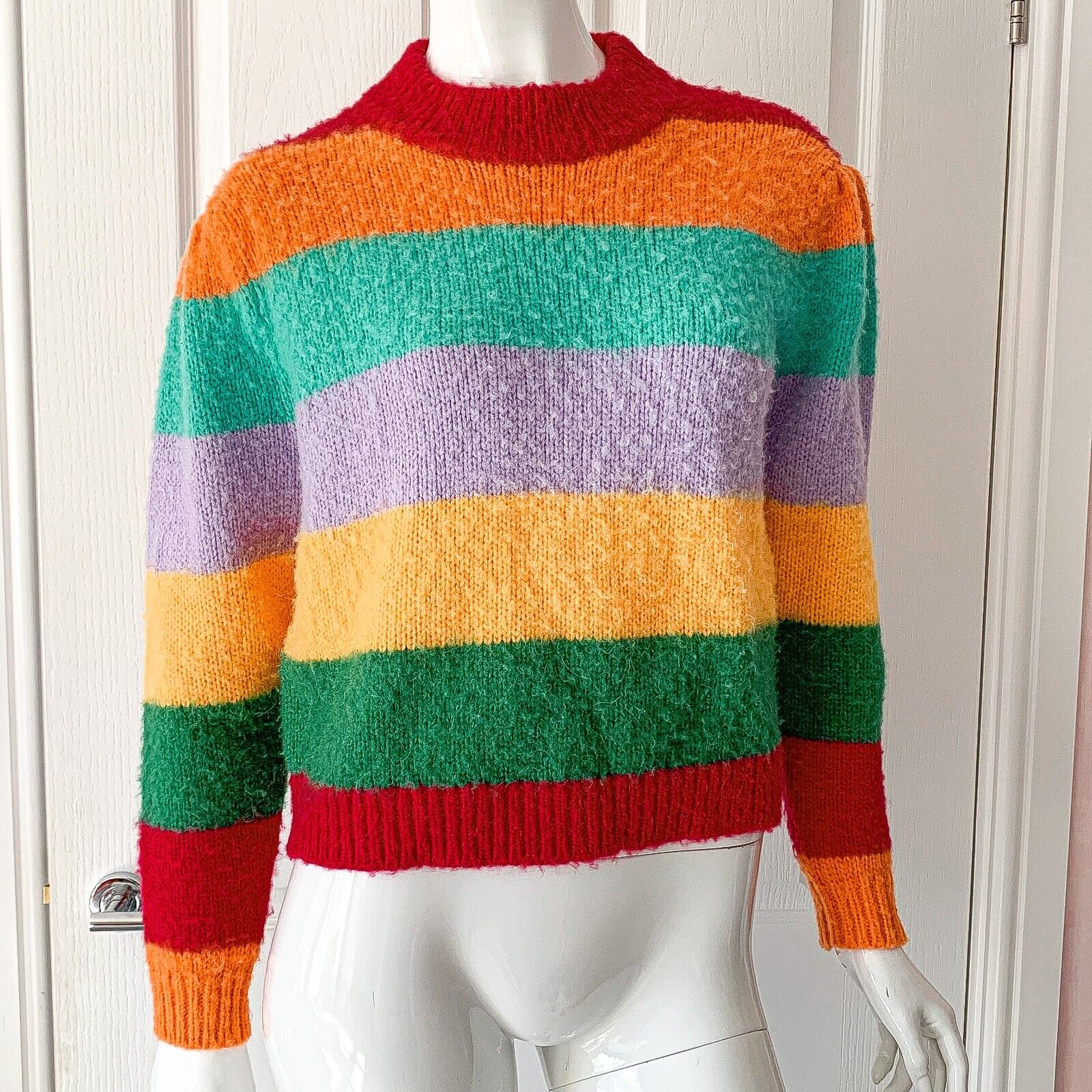 OLIVIA RUBIN Rainbow Colourful Stripe Sweater Cosy Matty Sweater Jumper - House Of Huntington