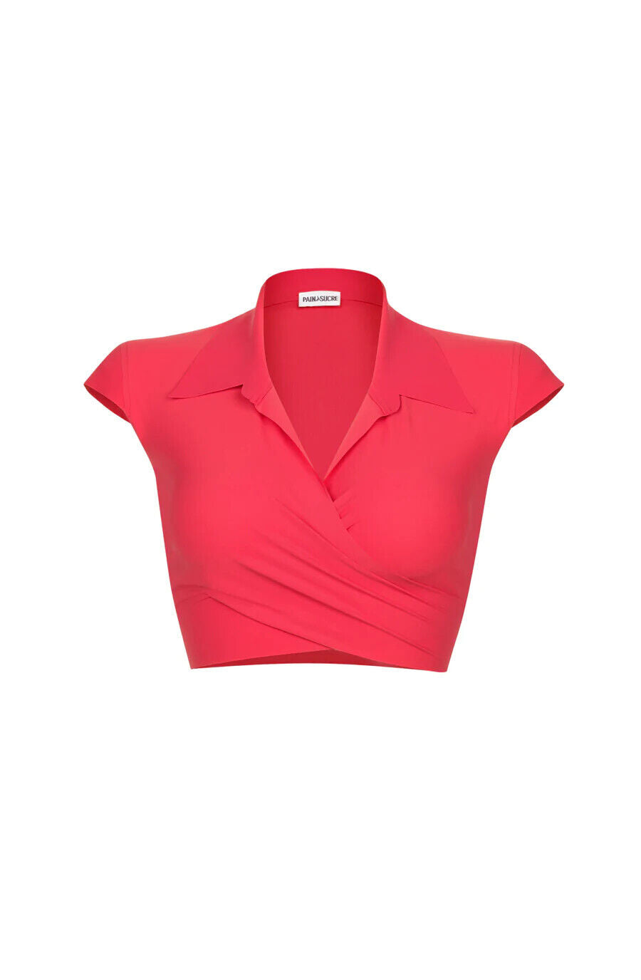 Pain De Sucre Blush Pink Bikini Swim Crop Wrap Top in Cendy