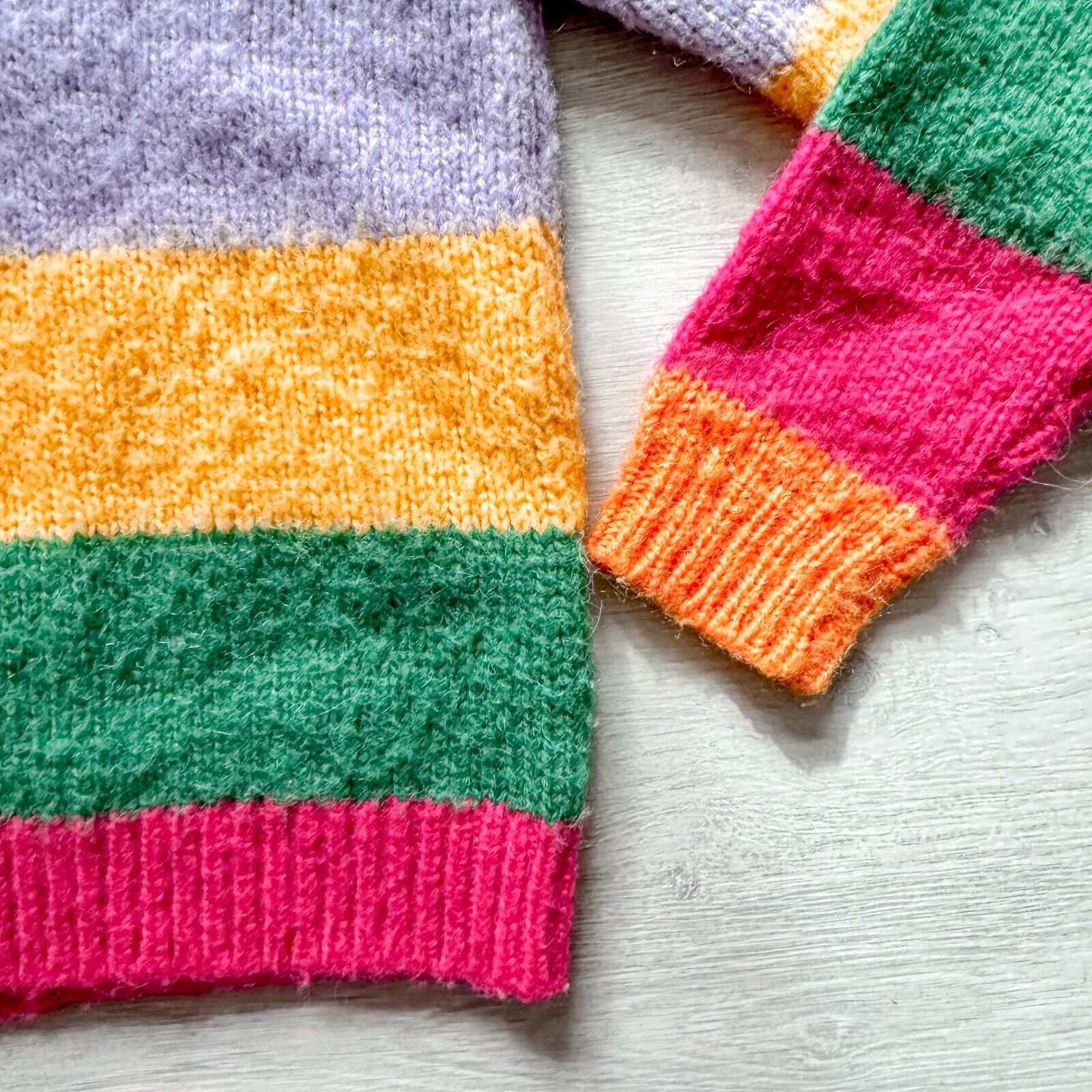OLIVIA RUBIN Rainbow Colourful Stripe Sweater Cosy Matty Sweater Jumper - House Of Huntington