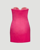 MAGDA BUTRYM Hot Bright Pink Bustier Cut Out Mini Dress - House Of Huntington