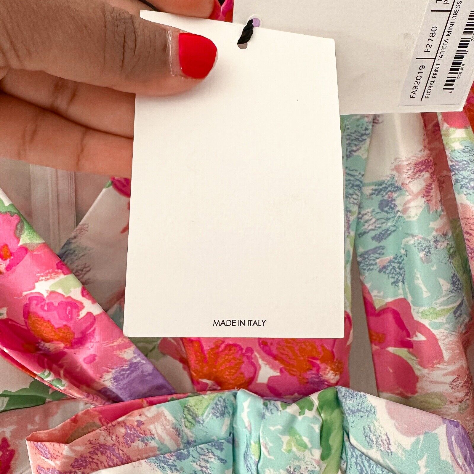 ALESSANDRA RICH Floral Print Taffeta Bow Front Ruffle Detail Mini Dress - House Of Huntington