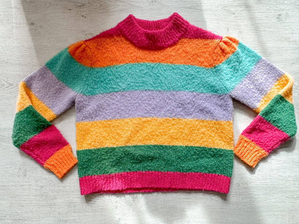 OLIVIA RUBIN Rainbow Colourful Stripe Sweater Cosy Matty Sweater Jumper - House Of Huntington