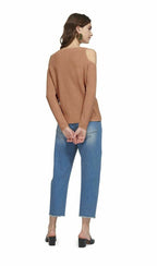 Whistles V Neck Cold Shoulder Knit Sweater Jumper - House Of Huntington