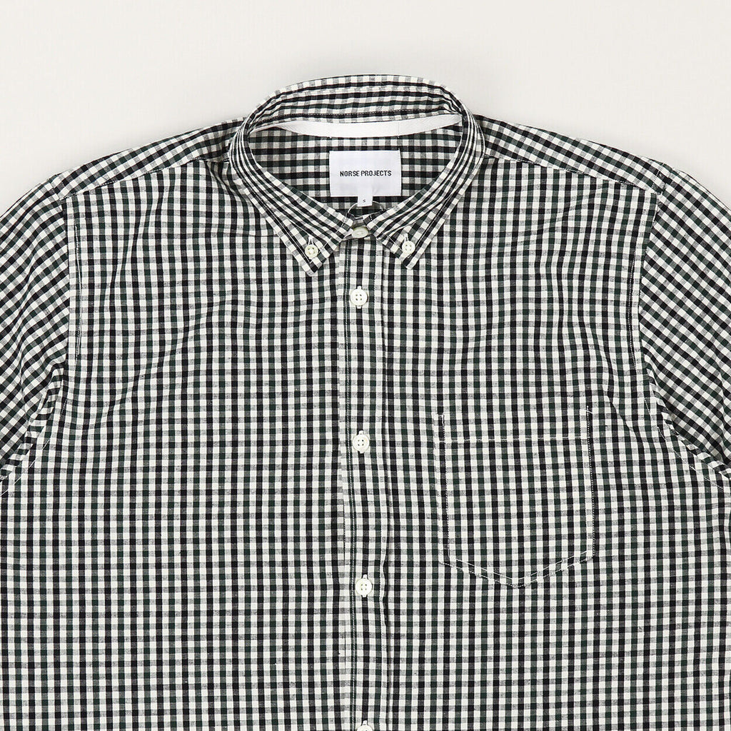 Norse Projects Dark Navy Osvald BD Gingham Shirt - House Of Huntington