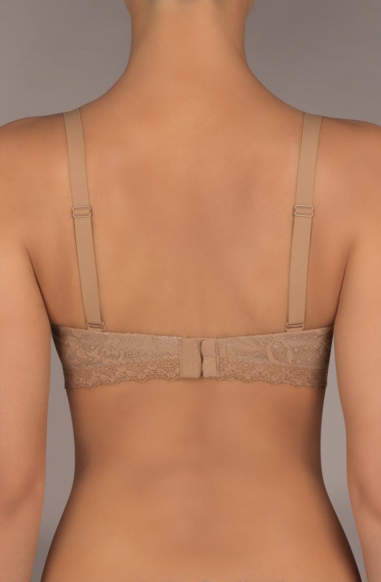 Pain De Sucre Brown Lace Bra in Lua Biscuit