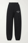 SPORTY & RICH Wellness Studio Black Joggers Track Bottoms - House Of Huntington