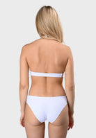 Pain De Sucre White Floral Woven Bikini Top in MITA - House Of Huntington