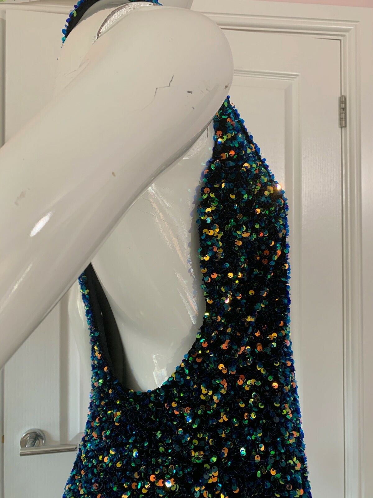 AZZARO Couture Sequin Flattering Party Dress - House Of Huntington