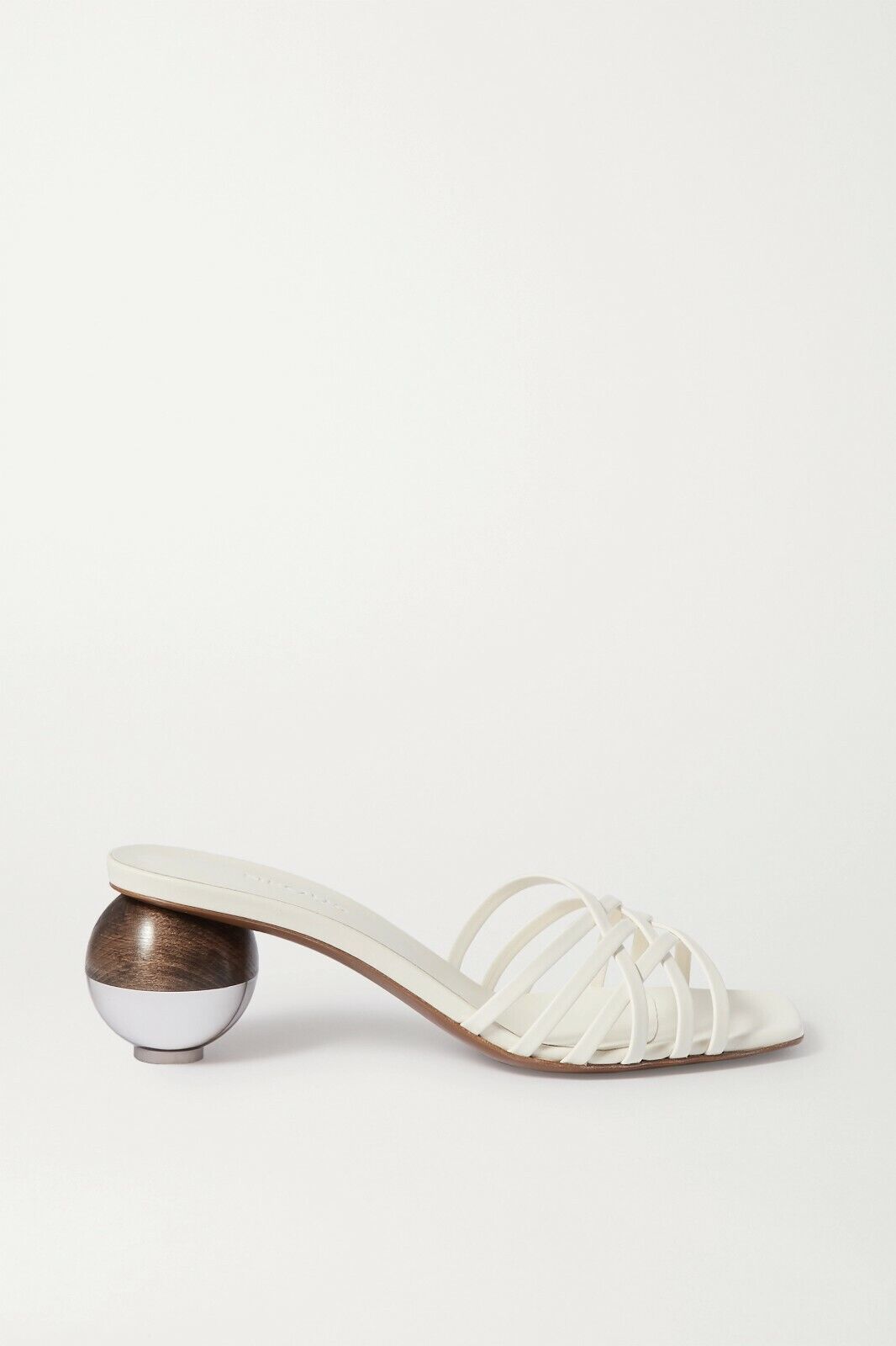 Cream Calpa Leather Sculpture Heels