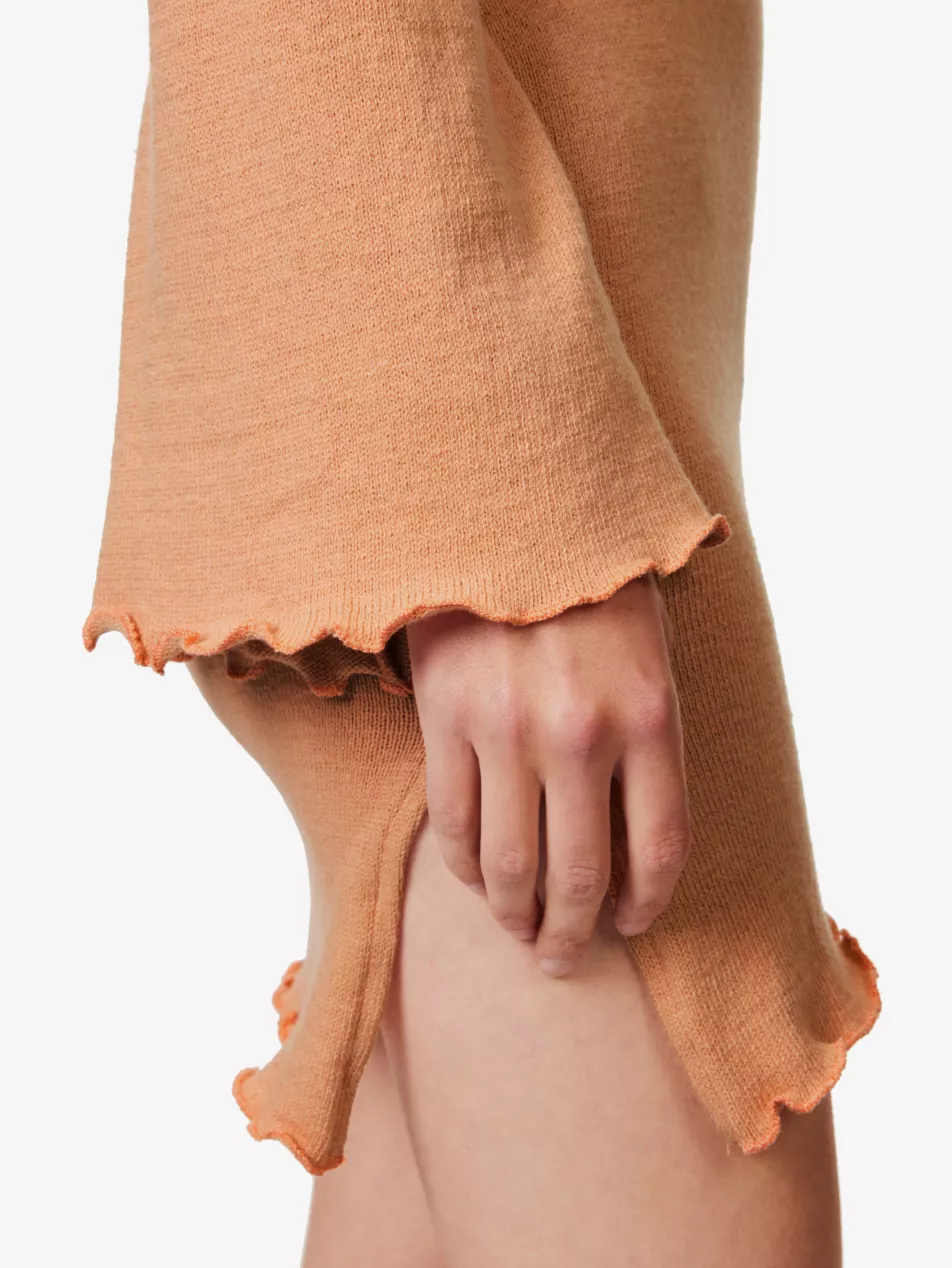 SAVANNAH MORROW Yarra V-Neck Bell Sleeve Knit Beachy Summer Dress - House Of Huntington