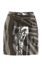 DAVID KOMA Sequin Zebra Print Bodycon Skirt - House Of Huntington