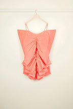 Patou Butterly Faille Coral Mini Party Dress - House Of Huntington