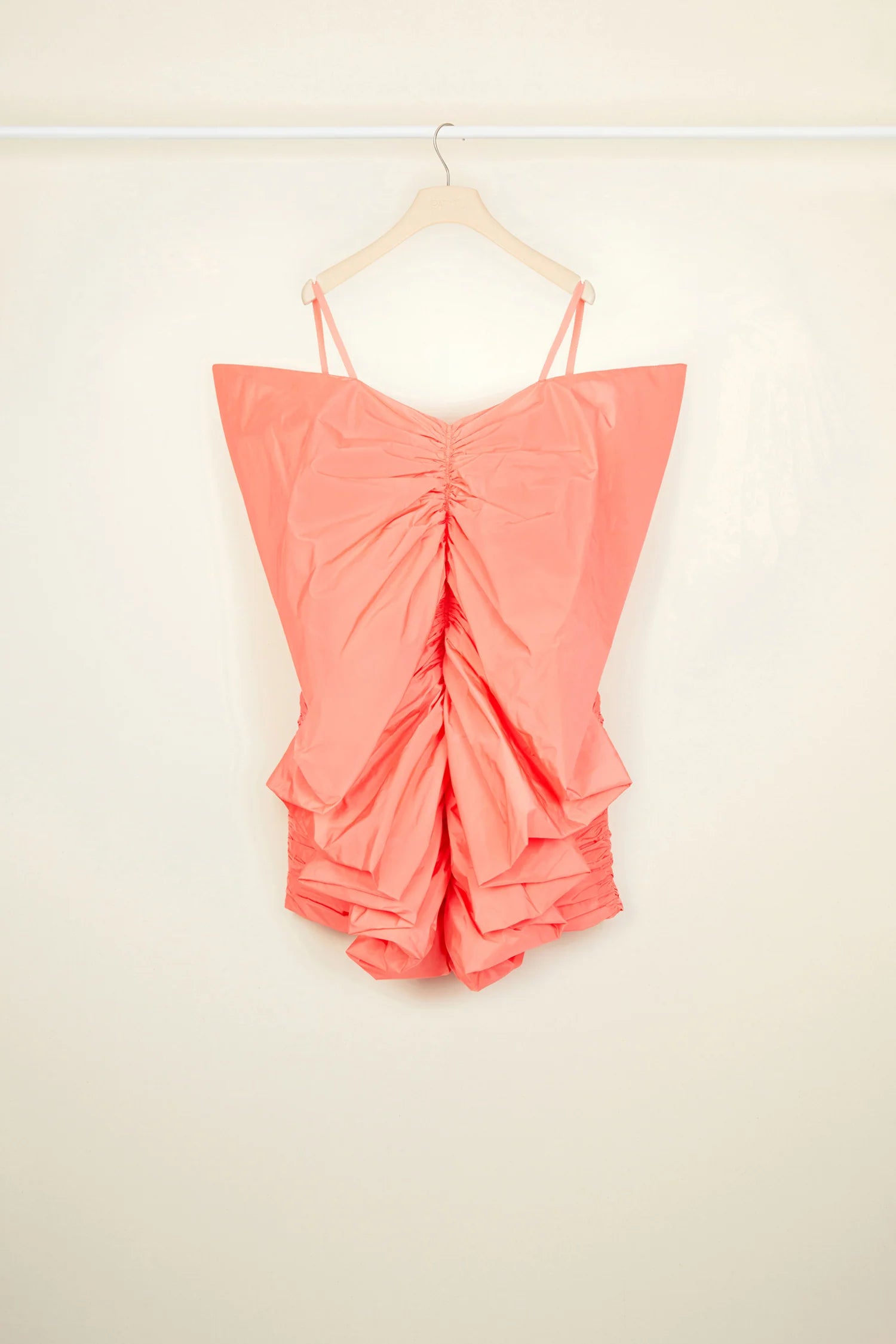 Patou Butterly Faille Coral Mini Party Dress - House Of Huntington