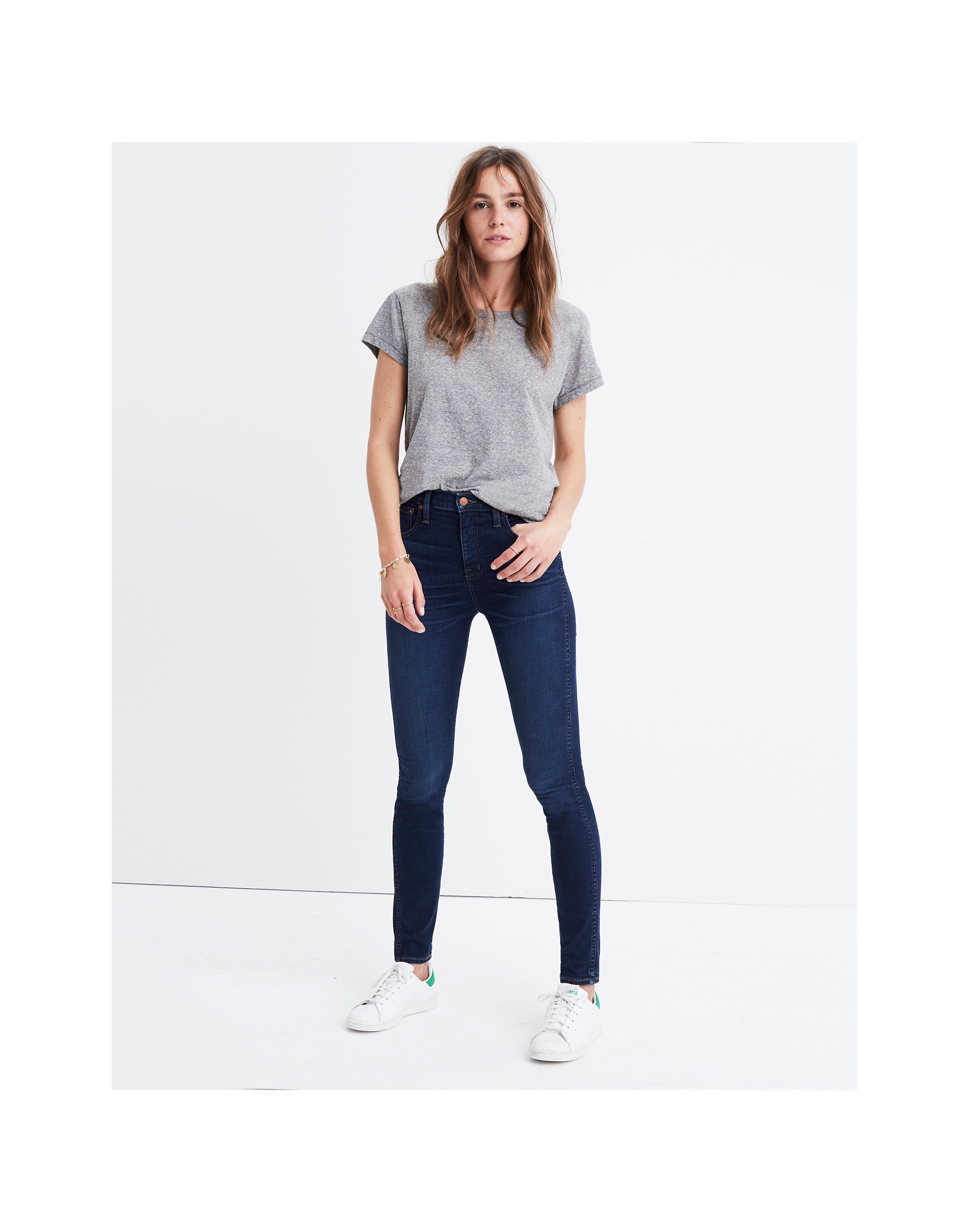MADEWELL 10" skinny jeans met hoge taille in Hayes-wassing