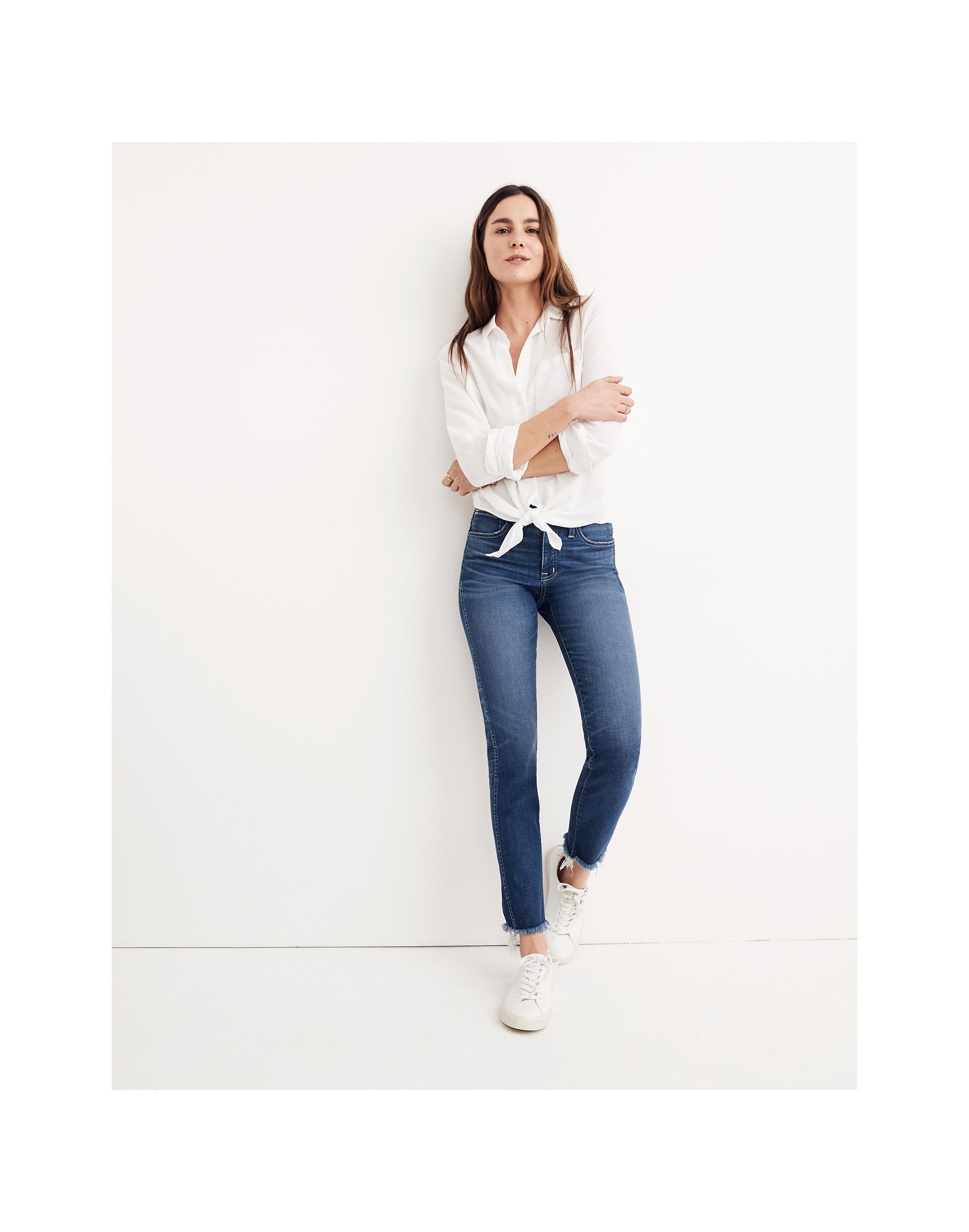 Madewell Slim Straight Denim Jeans Raw Hem Edition - House Of Huntington