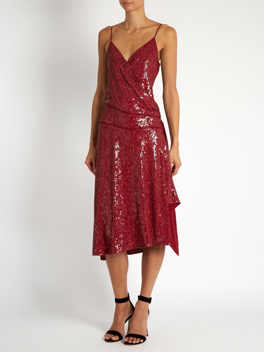 diane von furstenberg red sequin dress Diane Von Furstenberg DVF Brenndah Sequinned Red Dress
