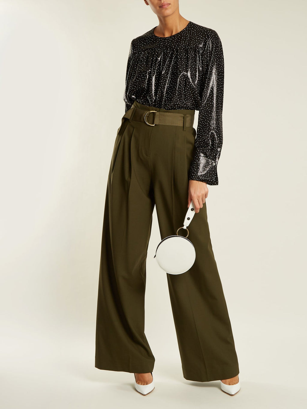 Diane Von Furstenberg DVF Tent Blouse Irvine Polkadot Top - House Of Huntington