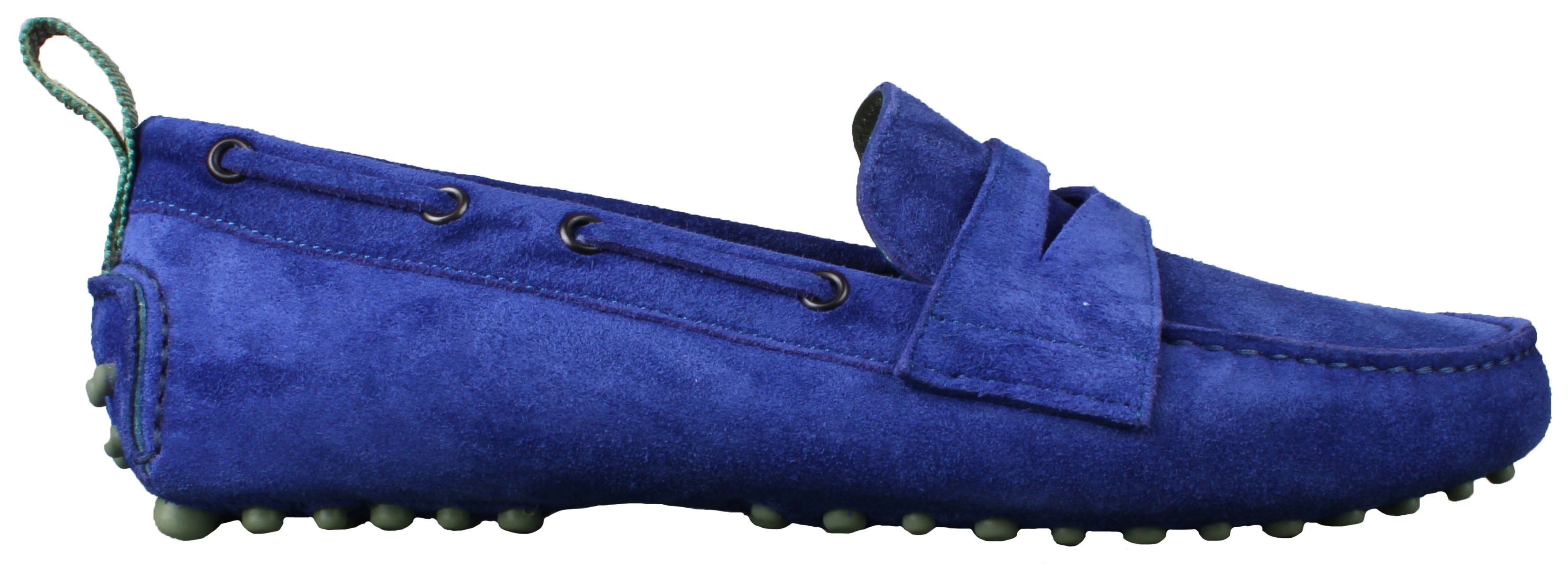 Pal Zileri Blue Suede Car Driving Loafer Shoes - House Of Huntington