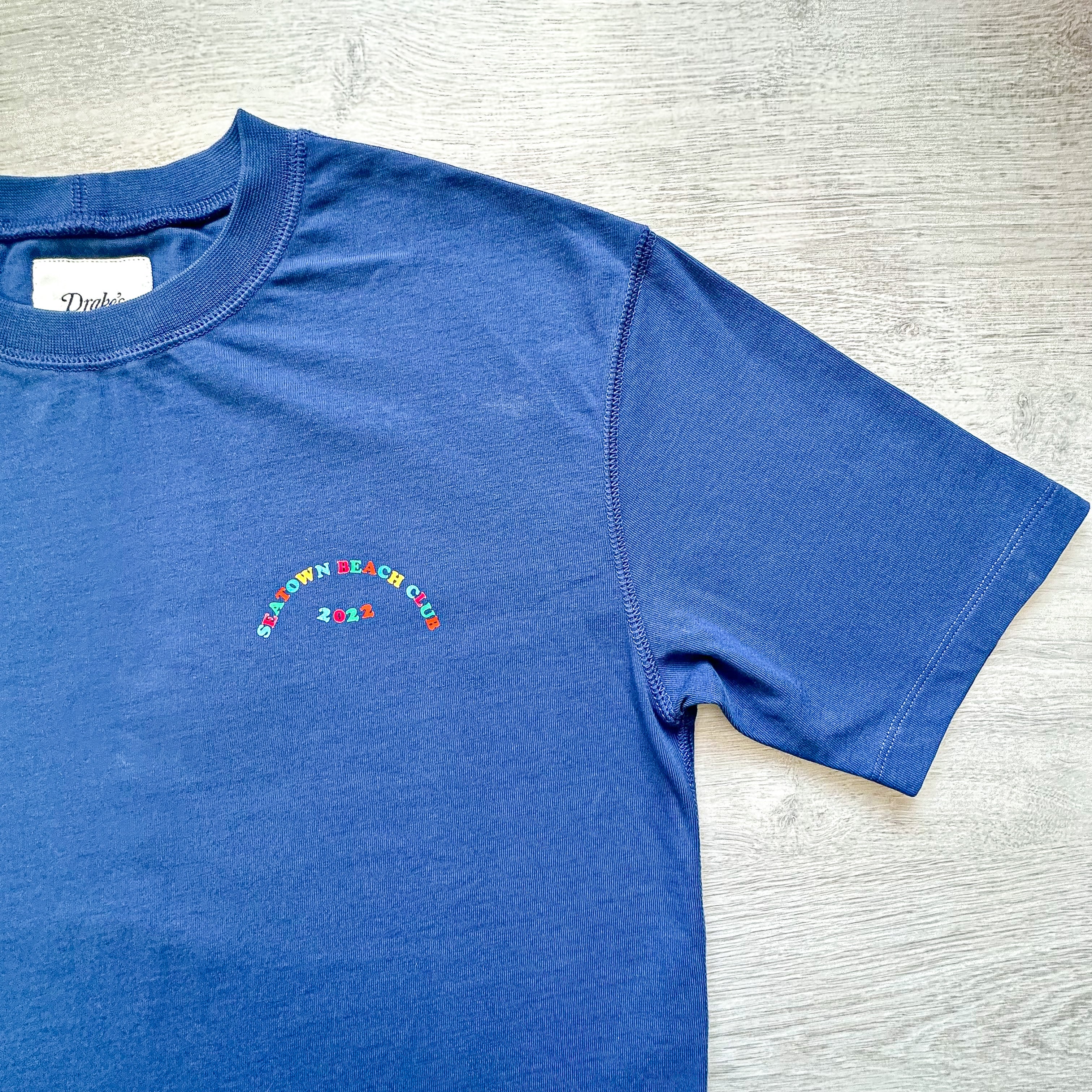 Drake's Seatown Beach Club 2022 Blue Hiking Tee Shirt - House Of Huntington