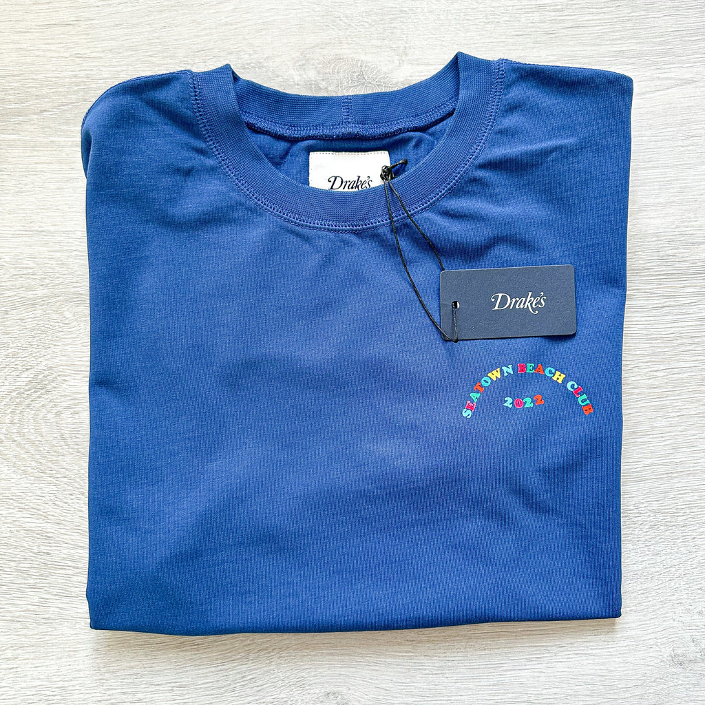 Drake's Seatown Beach Club 2022 Blue Hiking Tee Shirt - House Of Huntington