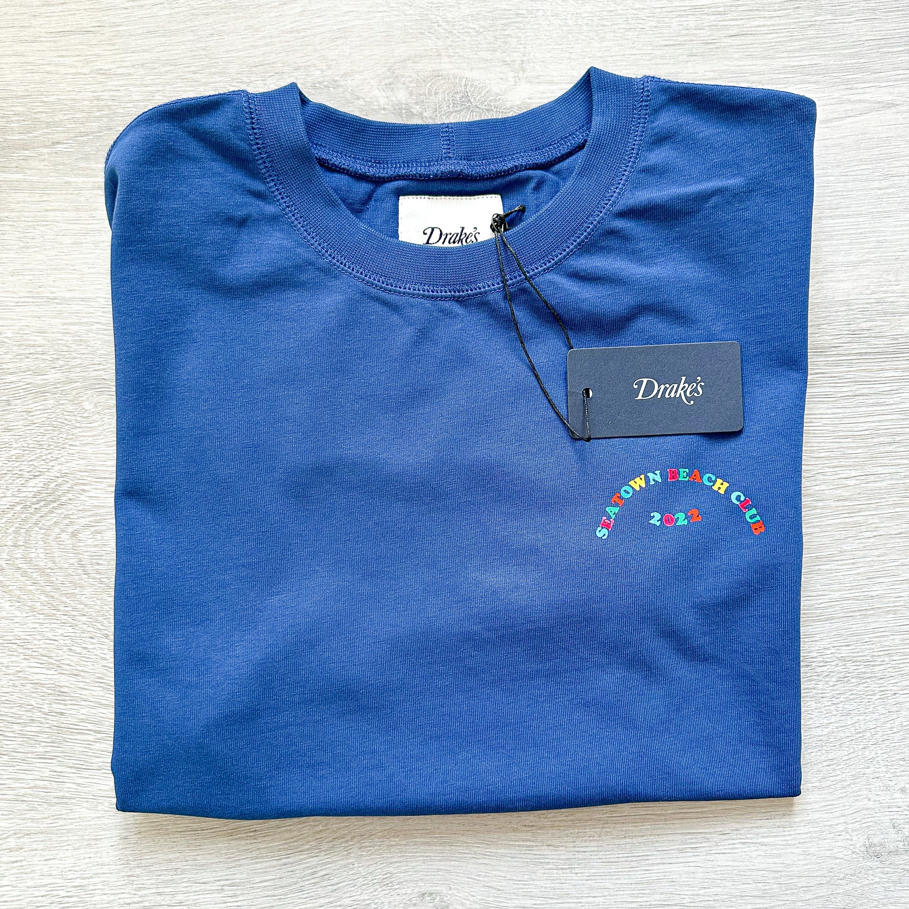 Drake's Seatown Beach Club 2022 Blue Hiking Tee Shirt - House Of Huntington