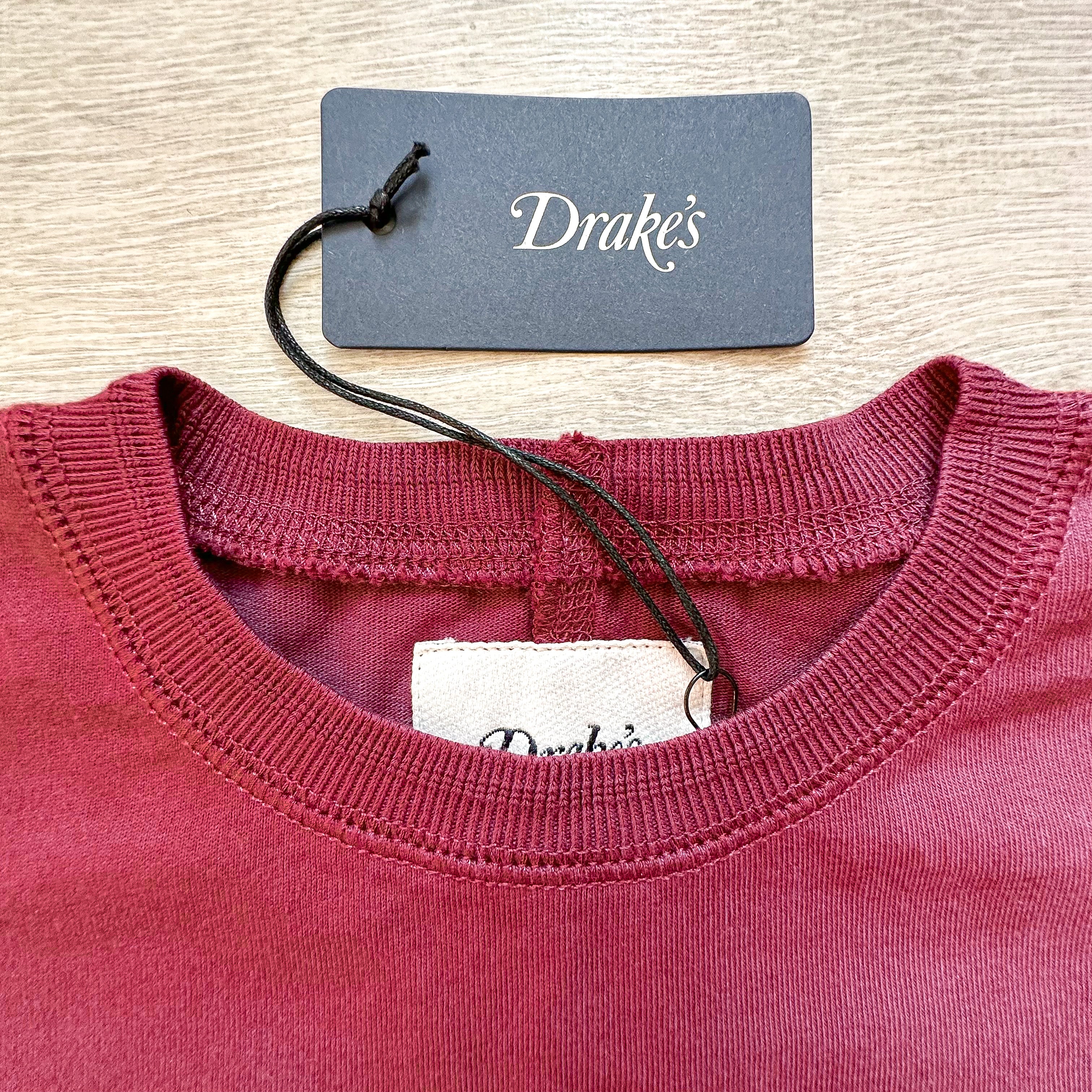 Drake's Burgundy Long Sleeve Hiking Tee Shirt - House Of Huntington