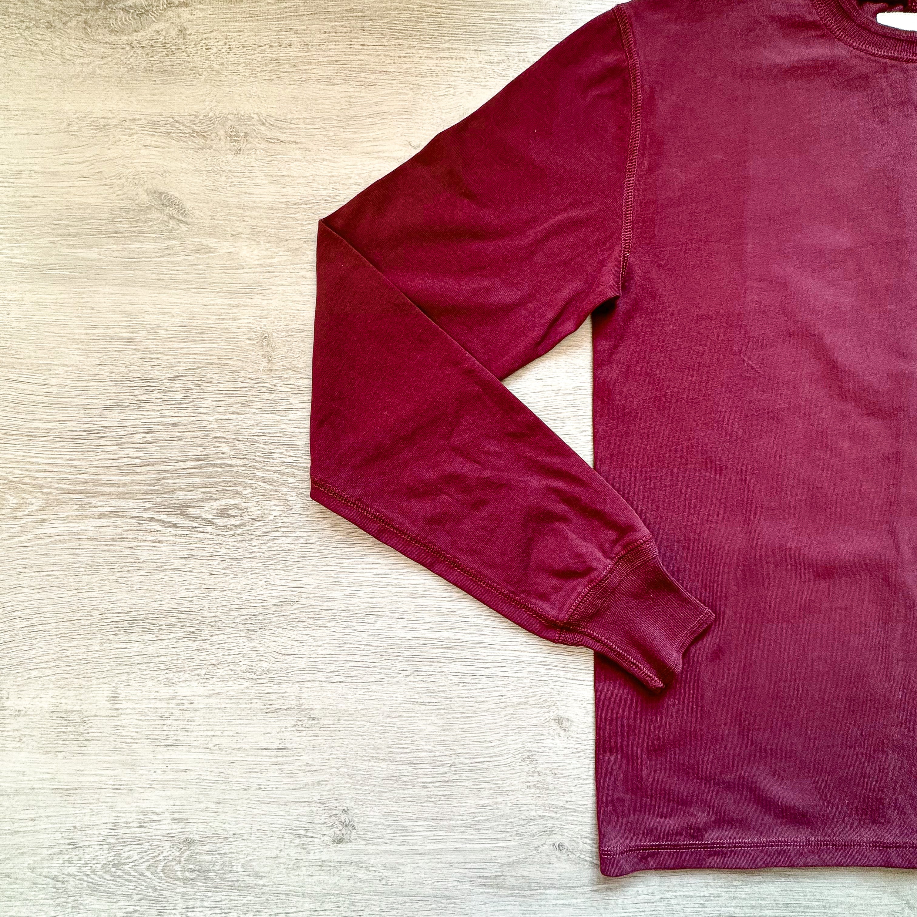 Drake's Burgundy Long Sleeve Hiking Tee Shirt - House Of Huntington