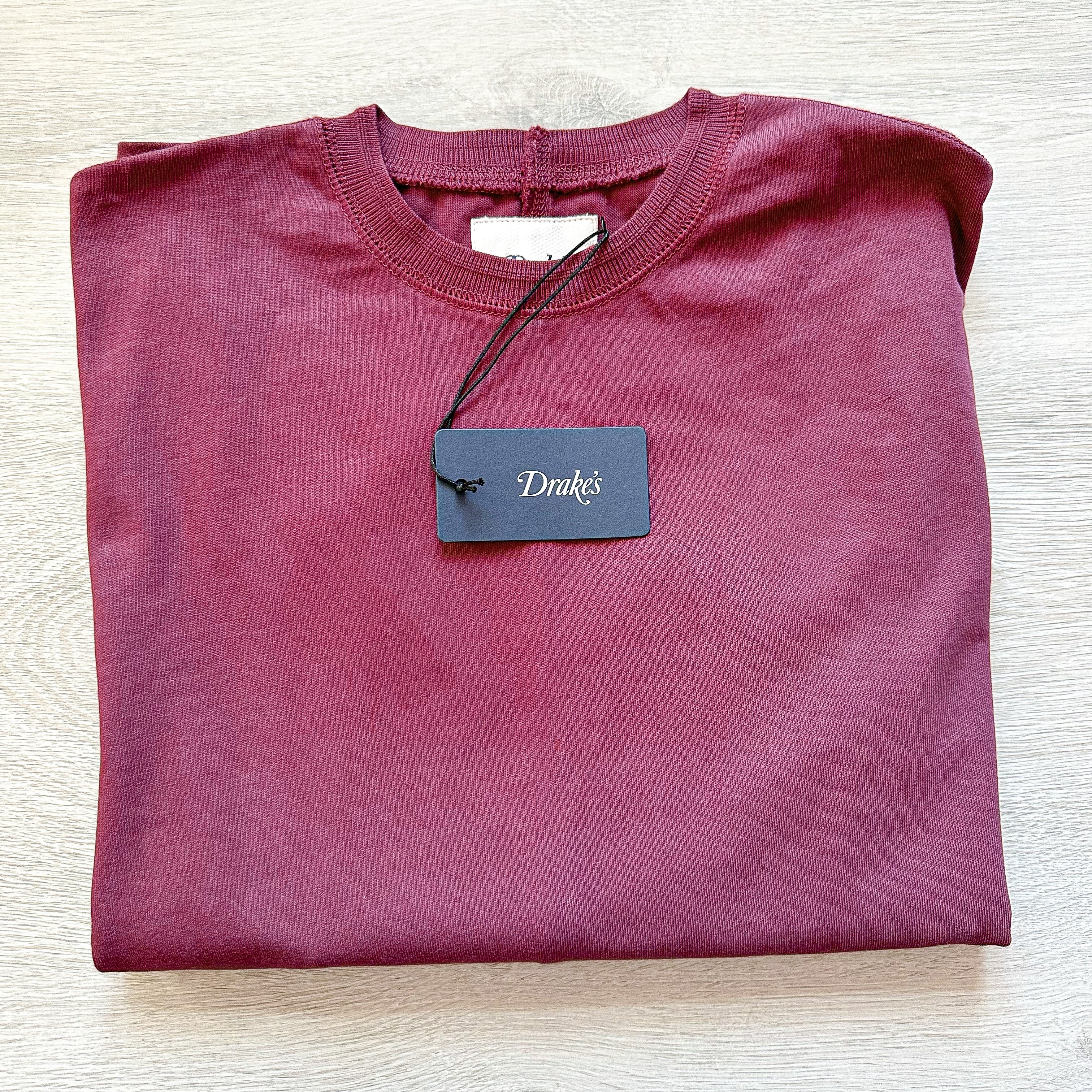 Drake's Burgundy Long Sleeve Hiking Tee Shirt - House Of Huntington