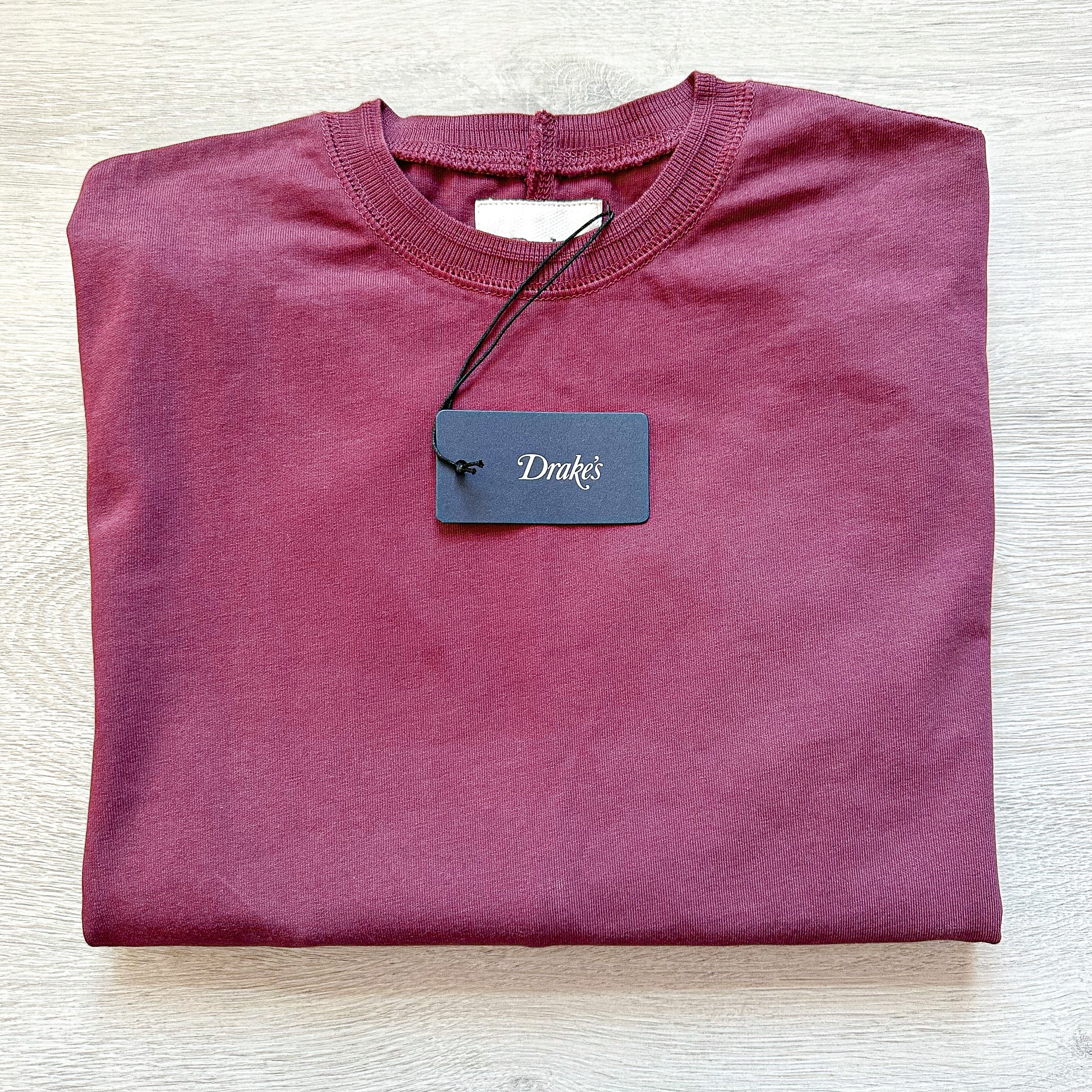 Drake's Burgundy Long Sleeve Hiking Tee Shirt - House Of Huntington